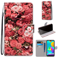 Coloured Drawing Cross Texture Horizontal Flip PU Leather Case with Holder & Card Slots & Wallet & Lanyard, For Samsung Galaxy M01