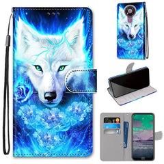 Coloured Drawing Cross Texture Horizontal Flip PU Leather Case with Holder & Card Slots & Wallet & Lanyard, For Nokia 3.4