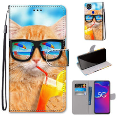 Coloured Drawing Cross Texture Horizontal Flip PU Leather Case with Holder & Card Slots & Wallet & Lanyard, For ZTE Axon 11 SE 5G