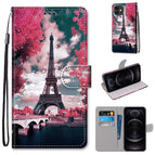 For iPhone 12 / 12 Pro / Pink Flower Tower Bridge