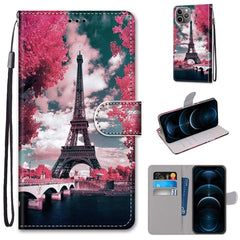 Coloured Drawing Cross Texture Horizontal Flip PU Leather Case with Holder & Card Slots & Wallet & Lanyard, For iPhone 12 Pro Max