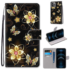 Coloured Drawing Cross Texture Horizontal Flip PU Leather Case with Holder & Card Slots & Wallet & Lanyard, For iPhone 12 Pro Max