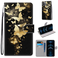 Coloured Drawing Cross Texture Horizontal Flip PU Leather Case with Holder & Card Slots & Wallet & Lanyard, For iPhone 12 Pro Max