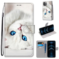 Coloured Drawing Cross Texture Horizontal Flip PU Leather Case with Holder & Card Slots & Wallet & Lanyard, For iPhone 12 Pro Max