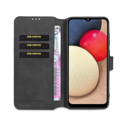 DG.MING Retro Oil Side Horizontal Flip Leather Case with Holder & Card Slots & Wallet, For samsung Galaxy A02s, For samsung Galaxy A12, For samsung Galaxy A32 5G, For samsung Galaxy A52 5G / 4G
