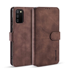 DG.MING Retro Oil Side Horizontal Flip Leather Case with Holder & Card Slots & Wallet, For samsung Galaxy A02s, For samsung Galaxy A12, For samsung Galaxy A32 5G, For samsung Galaxy A52 5G / 4G