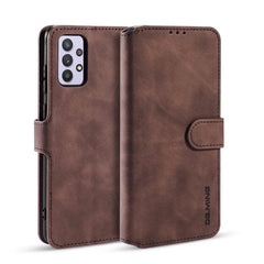 DG.MING Retro Oil Side Horizontal Flip Leather Case with Holder & Card Slots & Wallet, For samsung Galaxy A02s, For samsung Galaxy A12, For samsung Galaxy A32 5G, For samsung Galaxy A52 5G / 4G