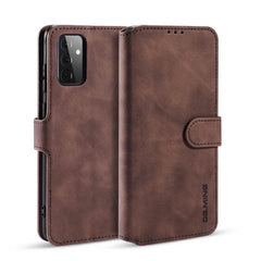 DG.MING Retro Oil Side Horizontal Flip Leather Case with Holder & Card Slots & Wallet, For samsung Galaxy A72 5G / 4G