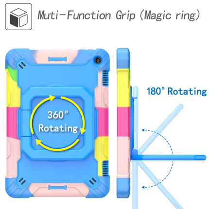 Contrast Color Shockproof Robot Silicone + PC Case with Wristband Holder