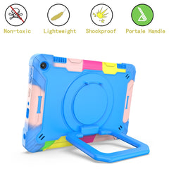 Contrast Color Shockproof Robot Silicone + PC Case with Wristband Holder, For Amazon Kindle Fire HD 8 (2020), For Samsung Galaxy Tab A7 10.4 (2020) T500 / T505