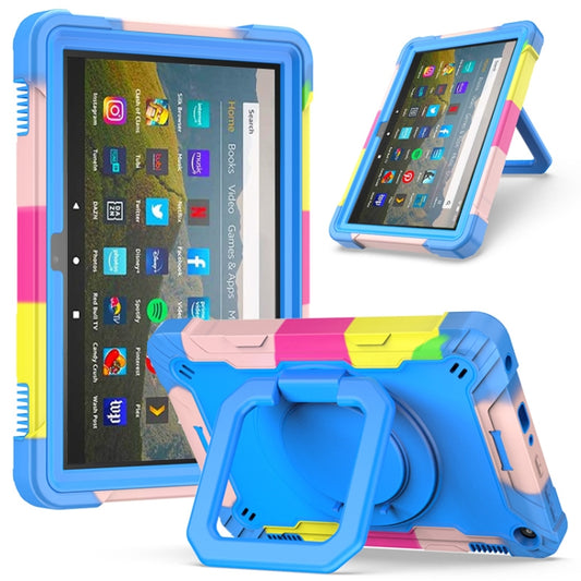 Contrast Color Shockproof Robot Silicone + PC Case with Wristband Holder, For Amazon Kindle Fire HD 8 (2020), For Samsung Galaxy Tab A7 10.4 (2020) T500 / T505