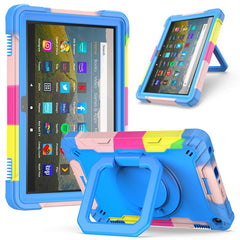 Contrast Color Shockproof Robot Silicone + PC Case with Wristband Holder, For Amazon Kindle Fire HD 8 (2020), For Samsung Galaxy Tab A7 10.4 (2020) T500 / T505