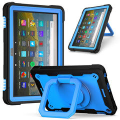 Contrast Color Shockproof Robot Silicone + PC Case with Wristband Holder, For Amazon Kindle Fire HD 8 (2020), For Samsung Galaxy Tab A7 10.4 (2020) T500 / T505