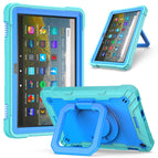 For Amazon Kindle Fire HD 8 (2020) / Mint Green + Blue
