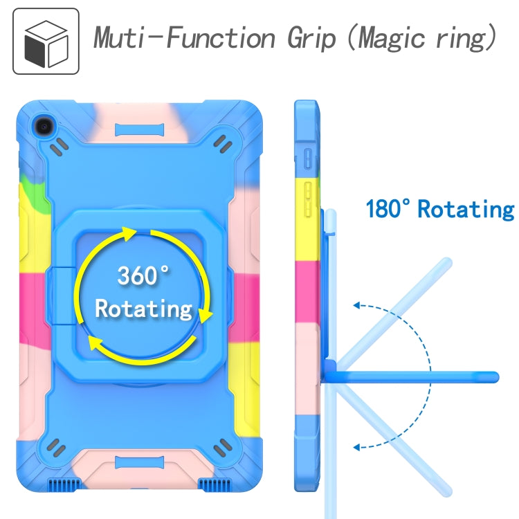 Contrast Color Shockproof Robot Silicone + PC Case with Wristband Holder