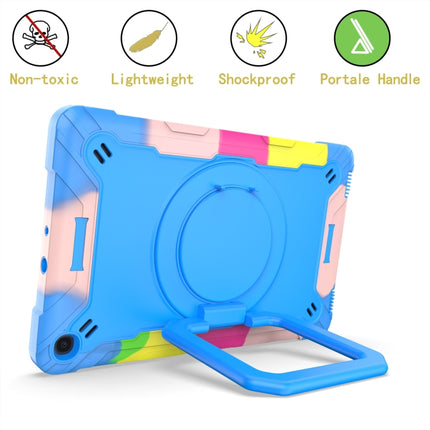 Contrast Color Shockproof Robot Silicone + PC Case with Wristband Holder