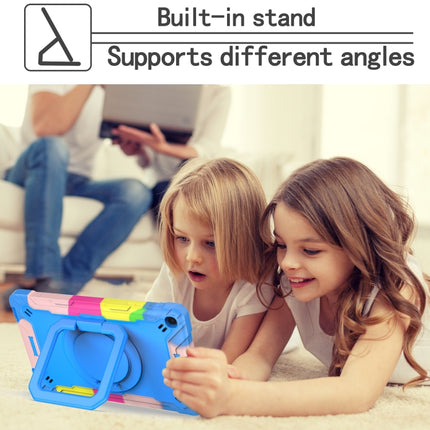 Contrast Color Shockproof Robot Silicone + PC Case with Wristband Holder