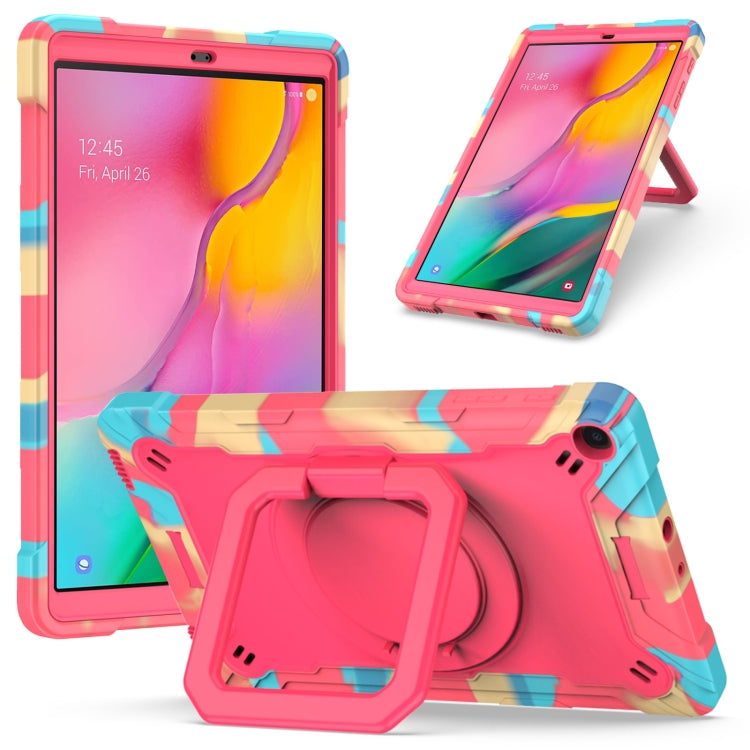 Contrast Color Shockproof Robot Silicone + PC Case with Wristband Holder