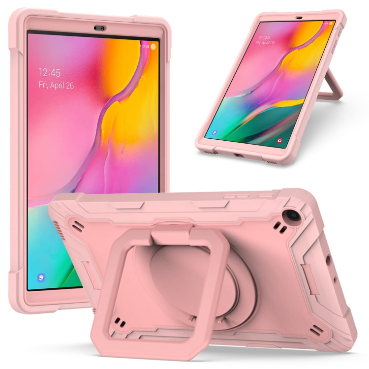 Contrast Color Shockproof Robot Silicone + PC Case with Wristband Holder