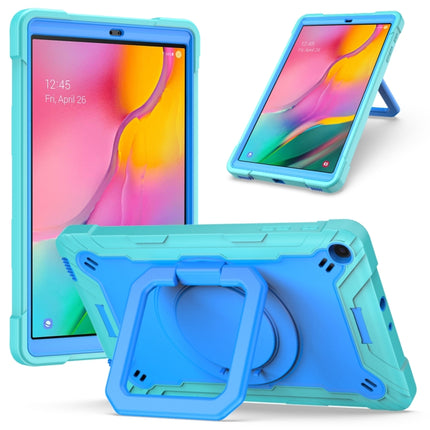 Contrast Color Shockproof Robot Silicone + PC Case with Wristband Holder