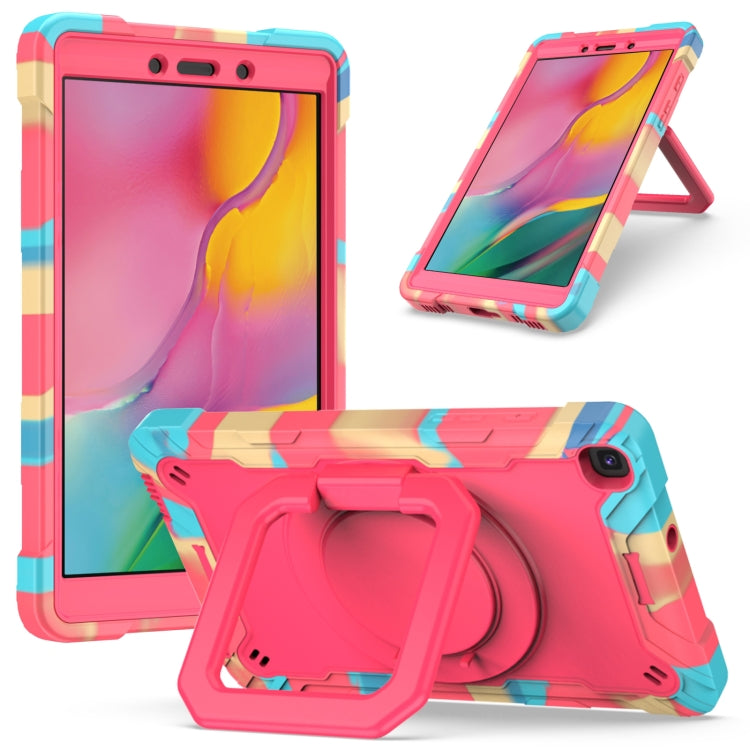 Contrast Color Shockproof Robot Silicone + PC Case with Wristband Holder