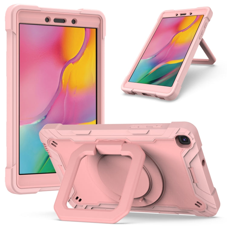 Contrast Color Shockproof Robot Silicone + PC Case with Wristband Holder