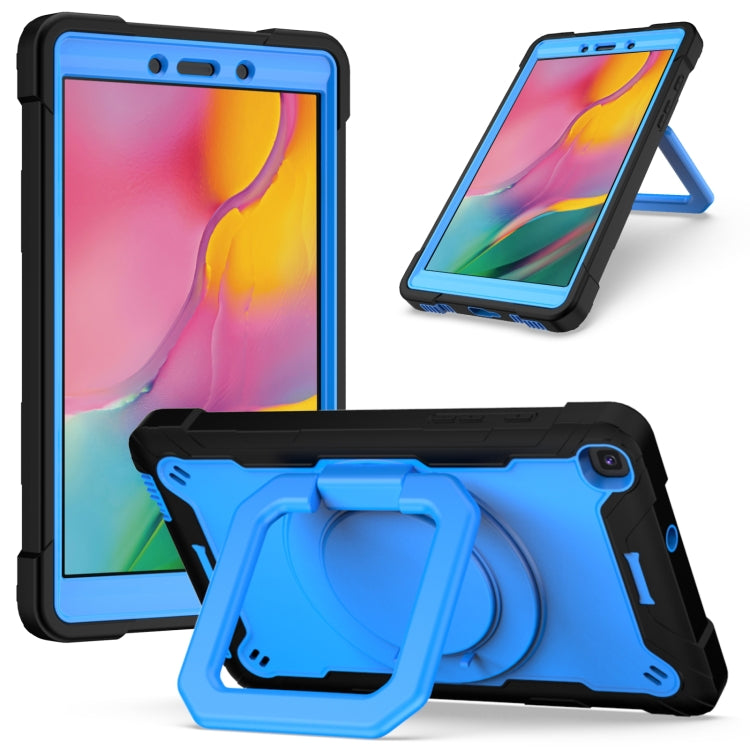 Contrast Color Shockproof Robot Silicone + PC Case with Wristband Holder