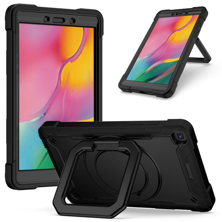 Contrast Color Shockproof Robot Silicone + PC Case with Wristband Holder