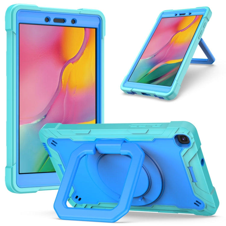 Contrast Color Shockproof Robot Silicone + PC Case with Wristband Holder
