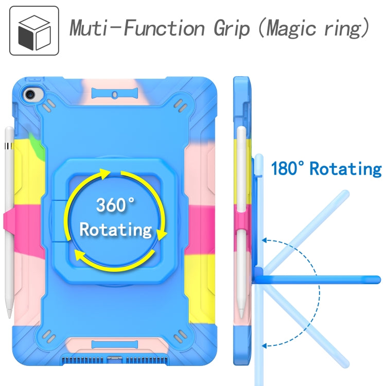 Estuche de silicona y PC a prueba de golpes con diseño de robot en color de contraste y soporte para pulsera, para iPad 10.2 2021/2020/2019, para iPad Air 2022/2020 10.9