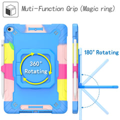 Estuche de silicona y PC a prueba de golpes con diseño de robot en color de contraste y soporte para pulsera, para iPad 10.2 2021/2020/2019, para iPad Air 2022/2020 10.9
