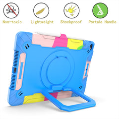 Estuche de silicona y PC a prueba de golpes con diseño de robot en color de contraste y soporte para pulsera, para iPad 10.2 2021/2020/2019, para iPad Air 2022/2020 10.9