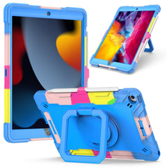 Contrast Color Shockproof Robot Silicone + PC Case with Wristband Holder, For iPad 10.2 2021 / 2020 / 2019, For iPad Air 2022 / 2020 10.9