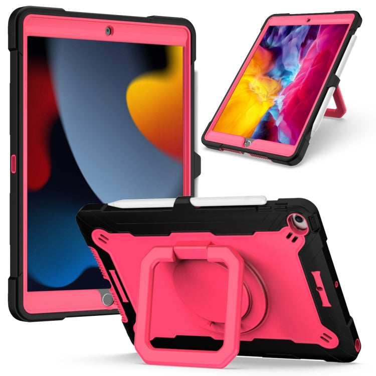 Estuche de silicona y PC a prueba de golpes con diseño de robot en color de contraste y soporte para pulsera, para iPad 10.2 2021/2020/2019, para iPad Air 2022/2020 10.9