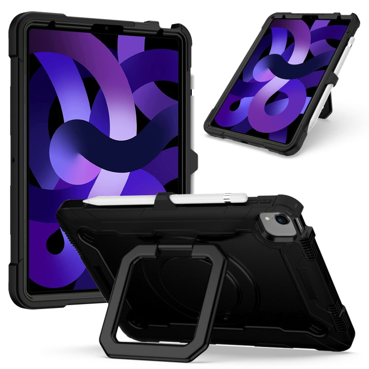 Estuche de silicona y PC a prueba de golpes con diseño de robot en color de contraste y soporte para pulsera, para iPad 10.2 2021/2020/2019, para iPad Air 2022/2020 10.9