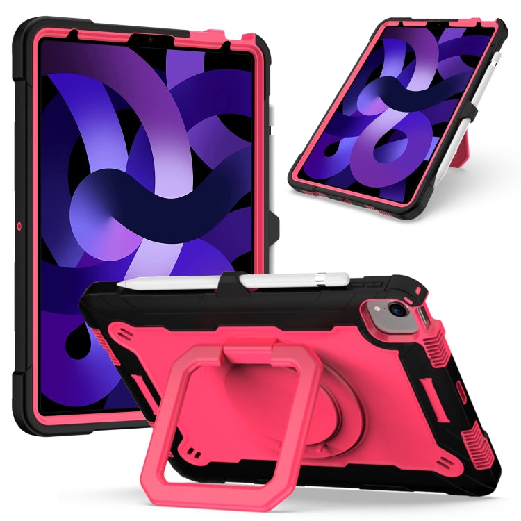 Estuche de silicona y PC a prueba de golpes con diseño de robot en color de contraste y soporte para pulsera, para iPad 10.2 2021/2020/2019, para iPad Air 2022/2020 10.9
