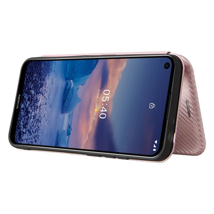 Carbon Fiber Texture Magnetic Horizontal Flip TPU + PC + PU Leather Case with Card Slot, For Nokia 5.4, For UMIDIGI A9 Pro