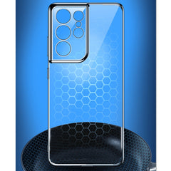 SULADA Shockproof Plating Silicone Transparent Protective Case, For Samsung Galaxy S21 Ultra 5G, For Samsung Galaxy S21 5G