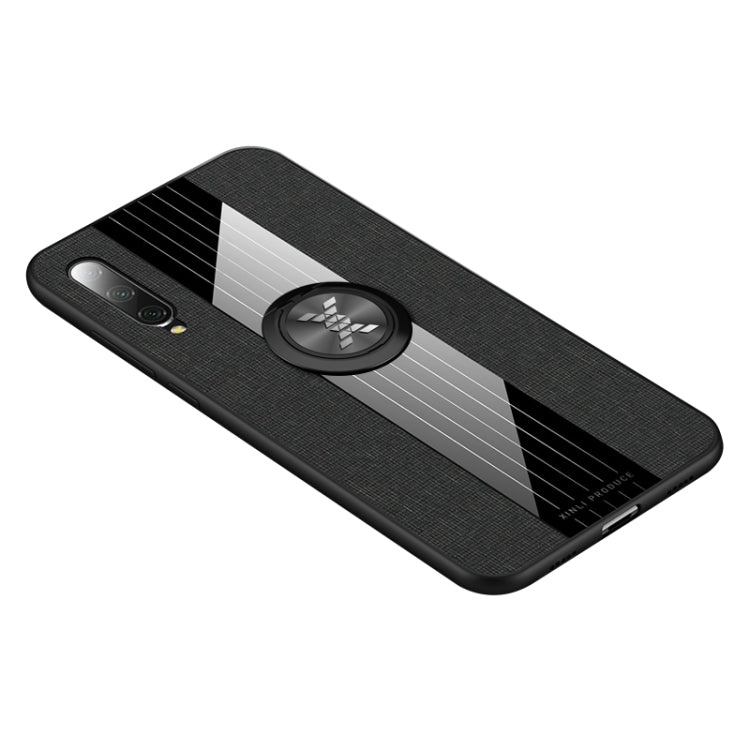 XINLI Stitching Cloth Textue Shockproof TPU Protective Case with Ring Holder, For Xiaomi Mi CC9e, For Xiaomi Mi 8 Lite
