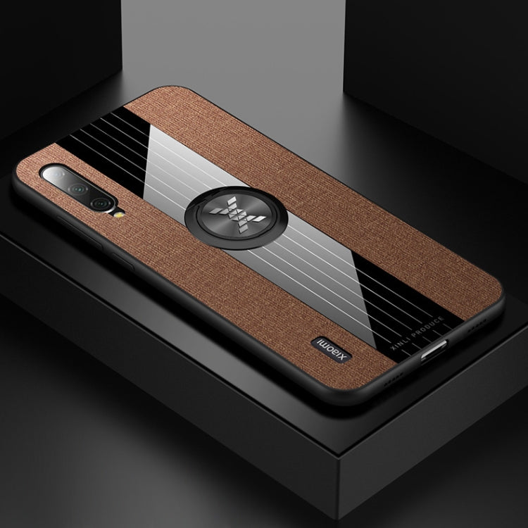 XINLI Stitching Cloth Textue Shockproof TPU Protective Case with Ring Holder, For Xiaomi Mi CC9e, For Xiaomi Mi 8 Lite