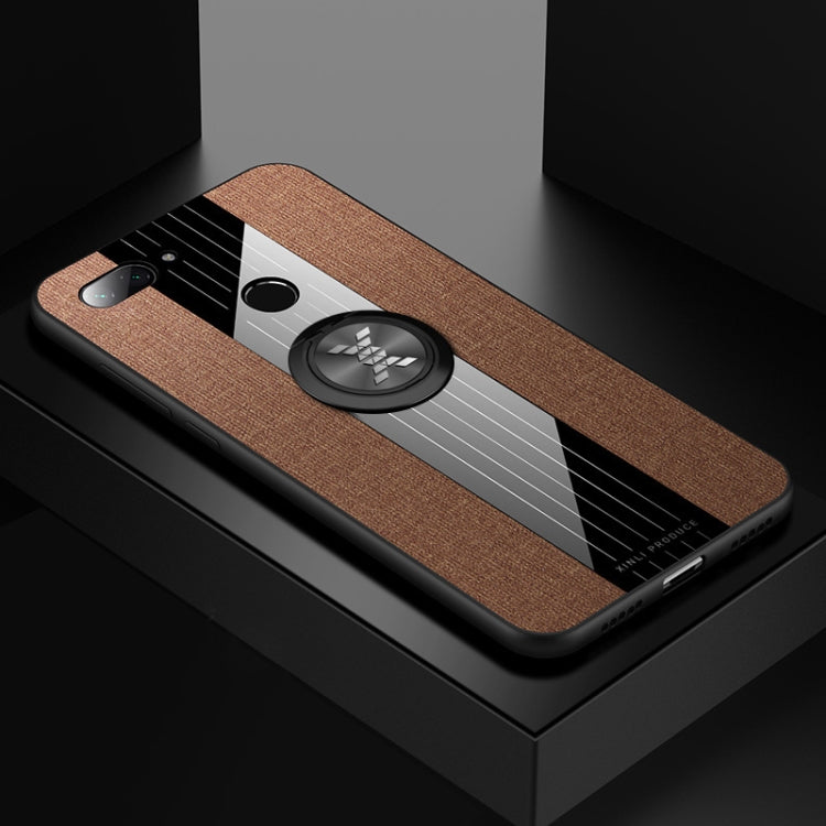 XINLI Stitching Cloth Textue Shockproof TPU Protective Case with Ring Holder, For Xiaomi Mi CC9e, For Xiaomi Mi 8 Lite