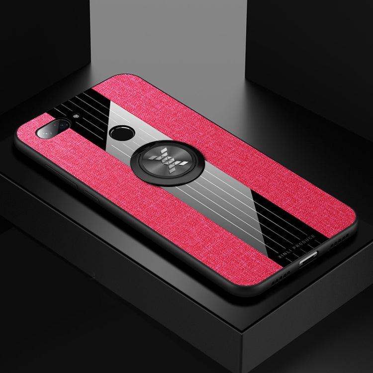 XINLI Stitching Cloth Textue Shockproof TPU Protective Case with Ring Holder, For Xiaomi Mi CC9e, For Xiaomi Mi 8 Lite