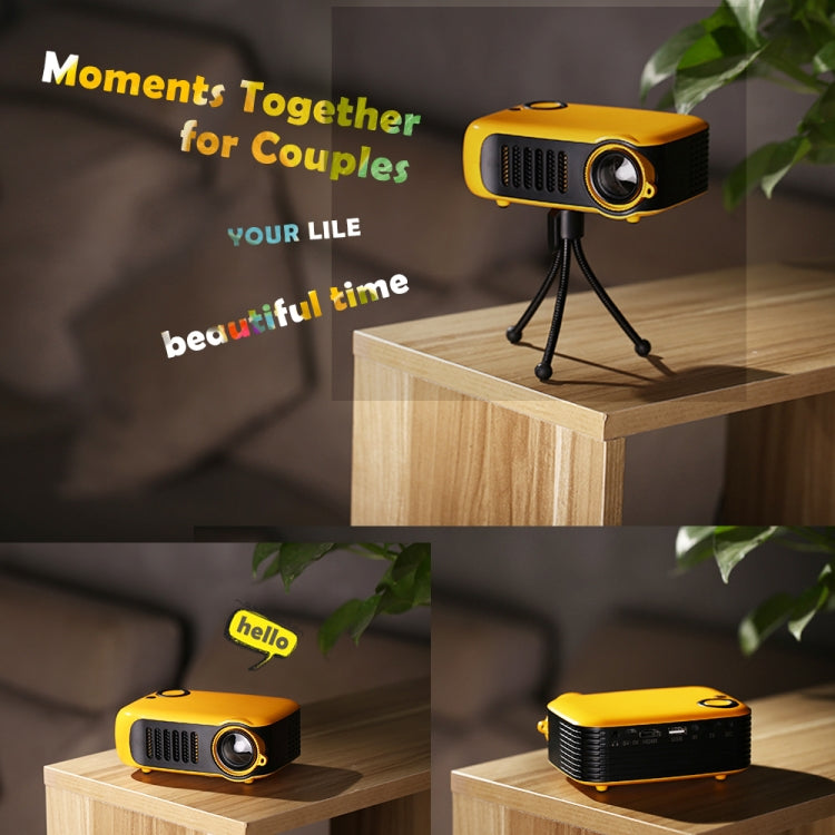 TRANSJEE A2000 320x240P 1000 ANSI Lumens Mini Home Theater HD Digital Projector, Plug Type: UK Plug, Plug Type: UK Plug(White)
