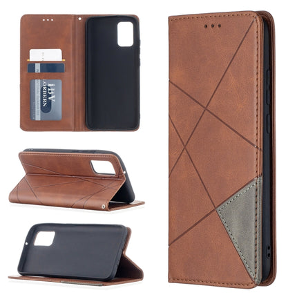 Rhombus Texture Horizontal Flip Magnetic Leather Case with Holder & Card Slots & Wallet, For Samsung Galaxy A02s (EU Version), For Nokia 5.4