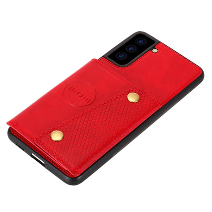Double Buckle PU + TPU Shockproof Magnetic Protective Case with Card Slot & Holder, For Samsung Galaxy S21 5G, For Samsung Galaxy S21+ 5G, For Samsung Galaxy S21 Ultra 5G, For Huawei Y9a