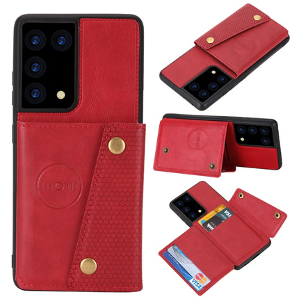 Double Buckle PU + TPU Shockproof Magnetic Protective Case with Card Slot & Holder, For Samsung Galaxy S21 5G, For Samsung Galaxy S21+ 5G, For Samsung Galaxy S21 Ultra 5G, For Huawei Y9a
