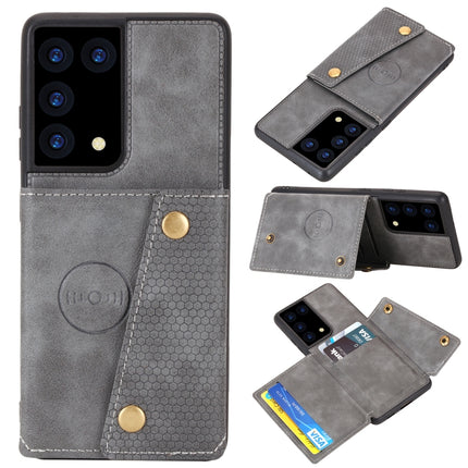 Double Buckle PU + TPU Shockproof Magnetic Protective Case with Card Slot & Holder, For Samsung Galaxy S21 5G, For Samsung Galaxy S21+ 5G, For Samsung Galaxy S21 Ultra 5G, For Huawei Y9a