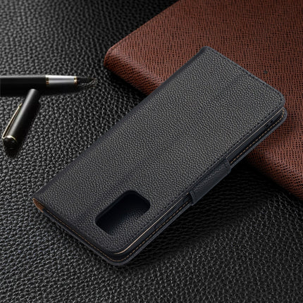 Litchi Texture Pure Color Horizontal Flip Leather Case with Holder & Card Slots & Wallet & Lanyard, For Samsung Galaxy A02s (EU Version)