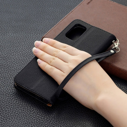 Litchi Texture Pure Color Horizontal Flip Leather Case with Holder & Card Slots & Wallet & Lanyard, For Samsung Galaxy A02s (EU Version)