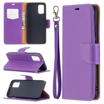 Litchi Texture Pure Color Horizontal Flip Leather Case with Holder & Card Slots & Wallet & Lanyard, For Samsung Galaxy A02s (EU Version)